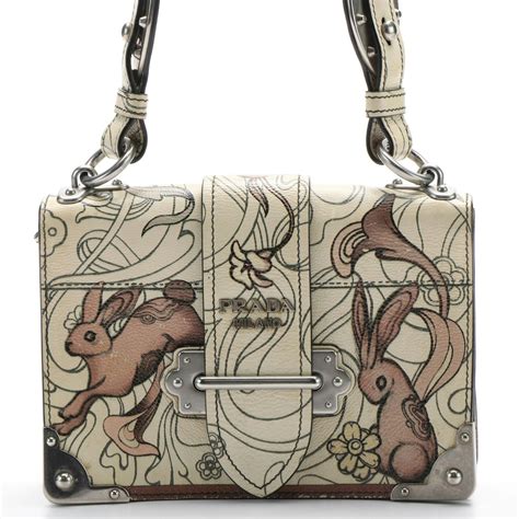 prada rabbit purse|saffiano rabbit print cahier bag.